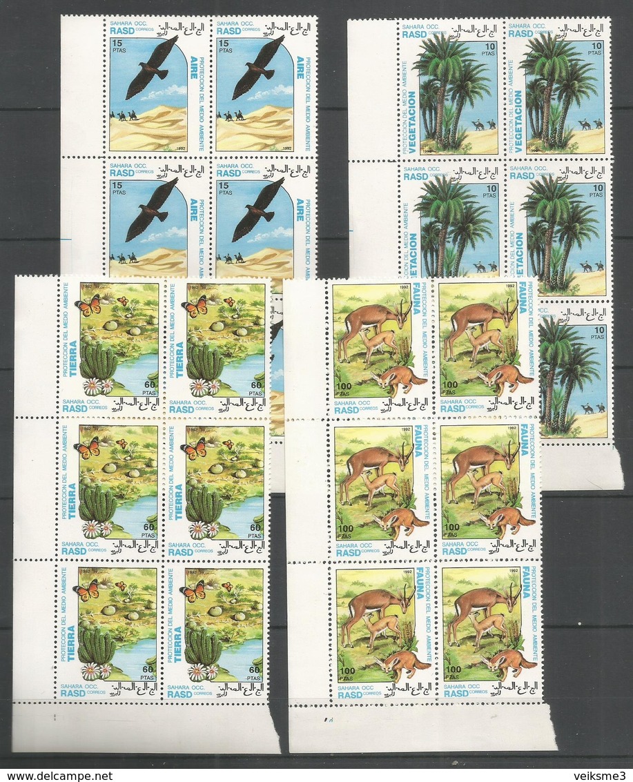 6x SAHARA - MNH - Animals - Birds - Plants - Nature - Otros & Sin Clasificación