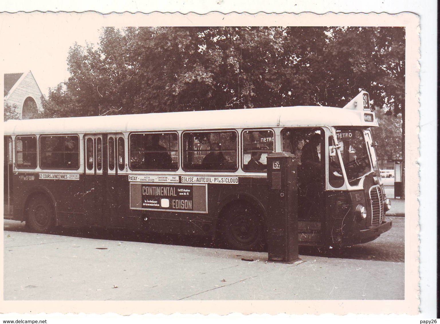 Photo  Autobus Auteuil St Cloud  13x9cm - Cars