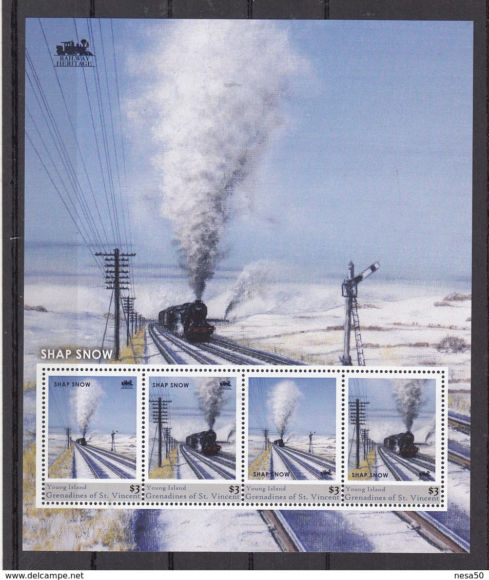 Trein, Train, Locomotive, Eisenbahn : Railway Heritage: Young Island , Snap Snow, - Trains