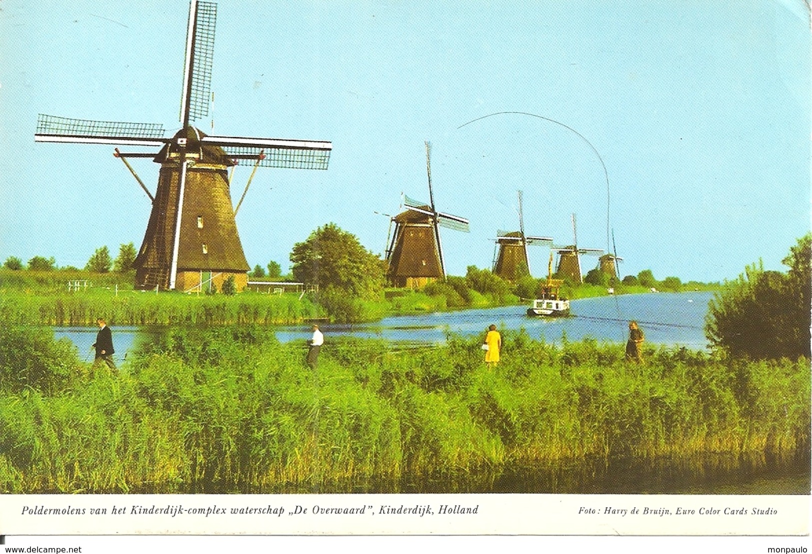 Pays-Bas. CPM. Zuid-Holland. Alblasserwaard. Kinderdijk. Poldermolens Van Het Kinderdijk (moulins, Animée) - Kinderdijk