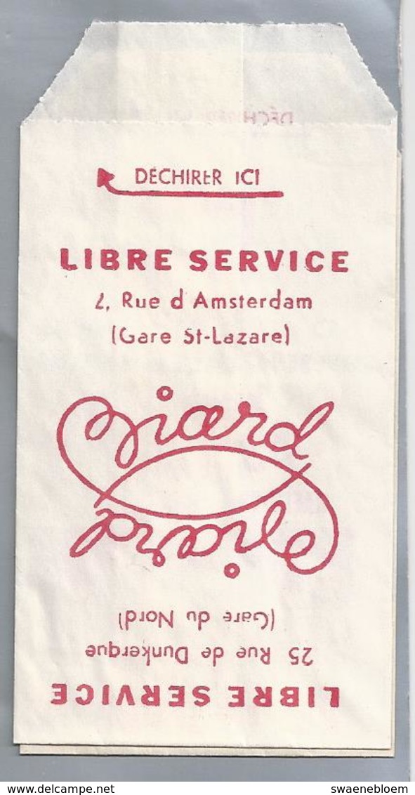 Suikerzakje.- GARE St. LAZARE. LIBRE SERVICE - BRIARD -. Suiker Sucre Zucchero Zucker Sugar - Suiker