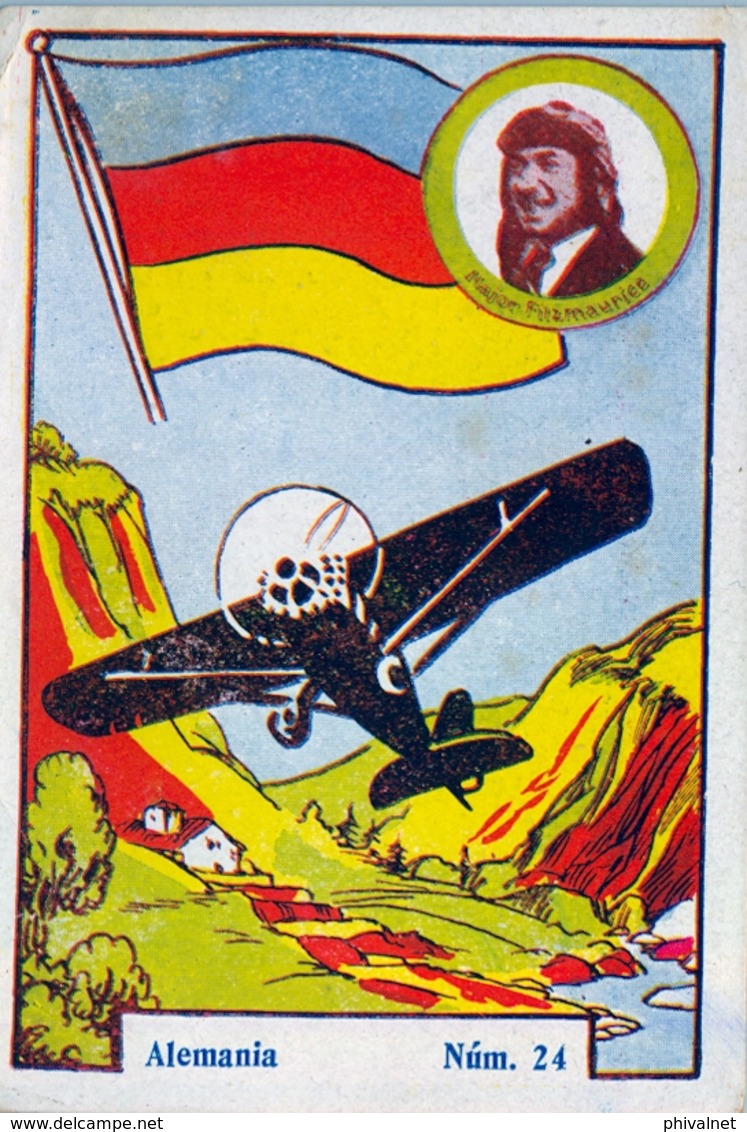 CROMOS ANTIGUOS , AVIADORES , PIONEROS DE LA AVIACIÓN , AVIONES, ALEMANIA - FITZMAURICE - Otros & Sin Clasificación