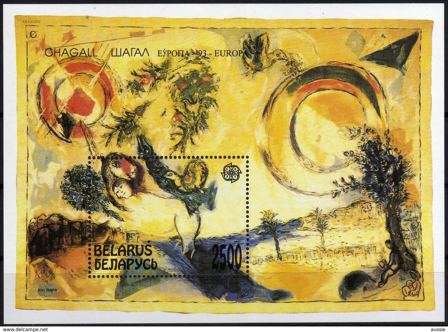 CEPT 1993 Biélorussie Wit-Rusland Belarus Yvertn° Bloc 6 *** MNH  Chagall - Belarus