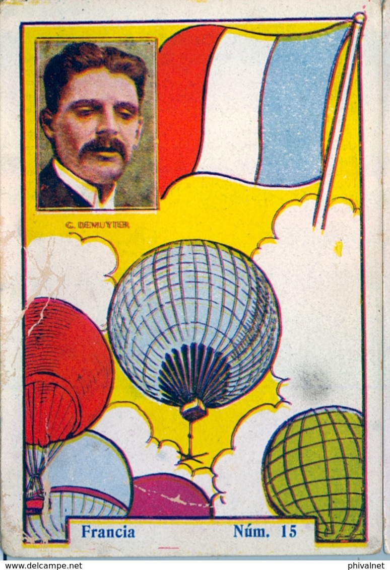 CROMOS ANTIGUOS , AVIADORES , PIONEROS DE LA AVIACIÓN , AVIONES, FRANCIA - G. DEMUYTER - Otros & Sin Clasificación