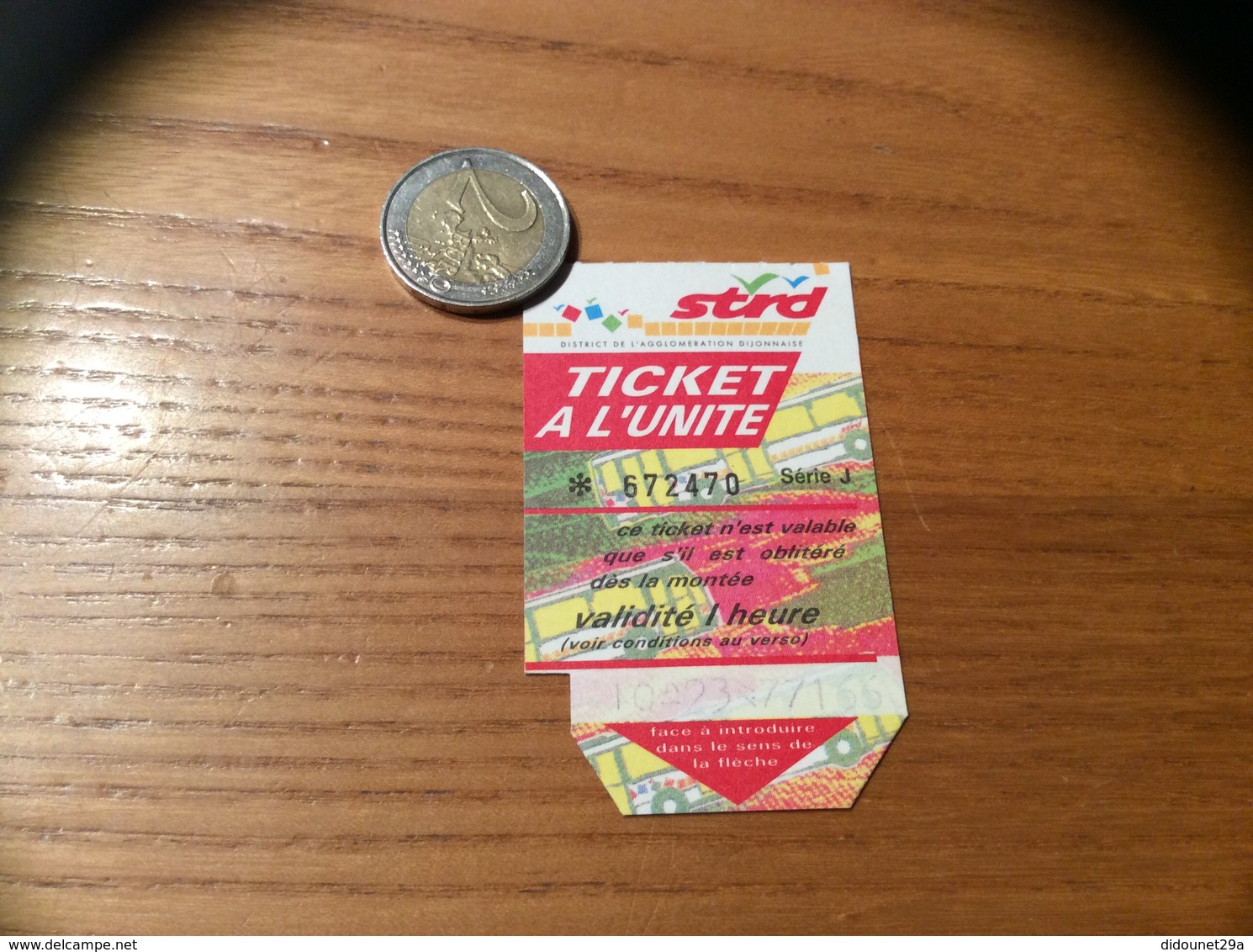 Ticket De Bus "Strd - A L’UNITE - DIJON (21) - Europe