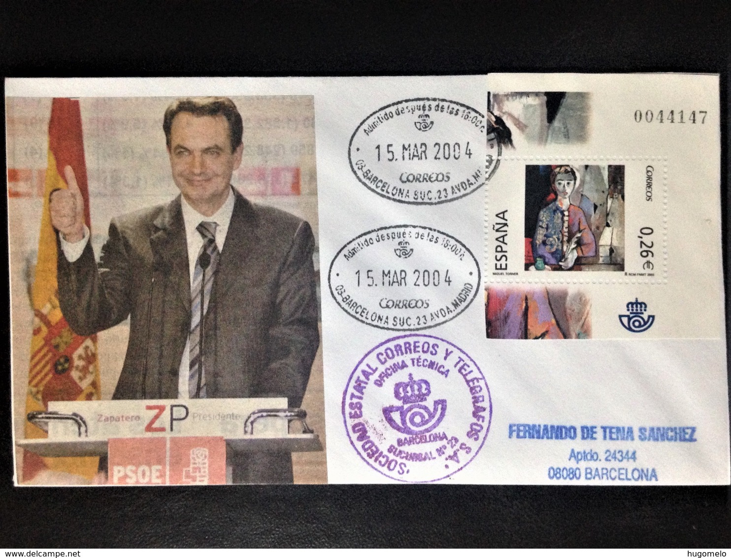 Spain, Circulated Cover, "Politics", "Elections", "Zapatero", 2004 - Collections