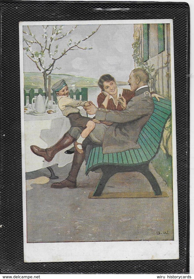 AK 0408  Familienbesuch - Wohlfahrts-Ausschuß-Postkarte Um 1916 - Heimat