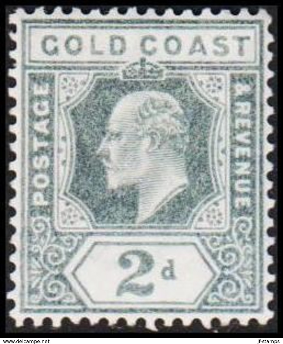 1904-1913. GOLD COAST. Edward VII. 2 D.  (MICHEL 50) - JF319221 - Costa D'Oro (...-1957)