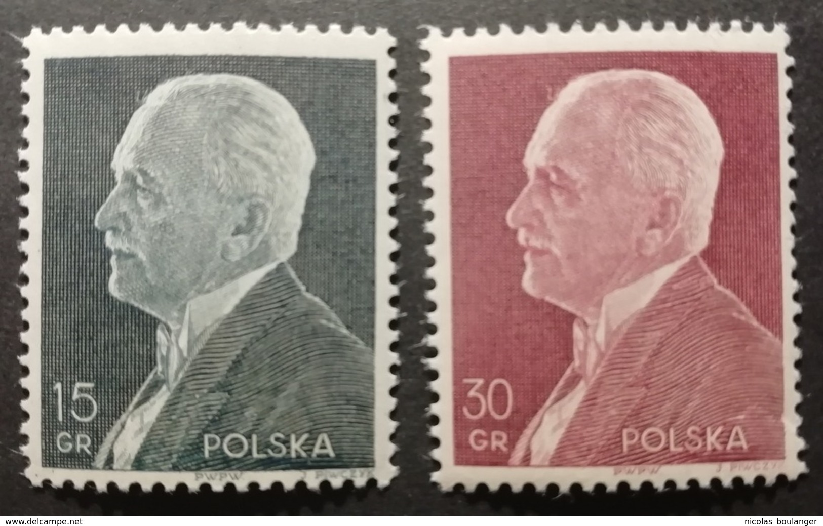 Pologne 1938 / Yvert N°397-398 / ** / Président Moscicki - Ungebraucht