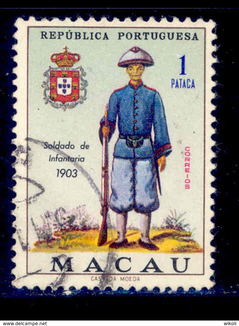 ! ! Macau - 1966 Soldiers Military Uniforms 1Pt - Af. 413 - Used - Gebraucht