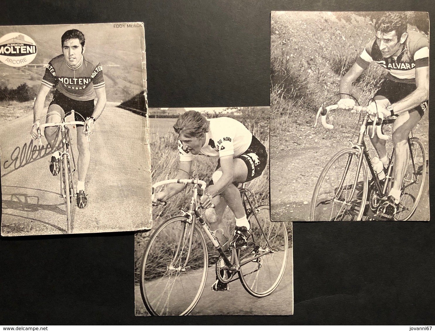 3 Cartes / Cards  - Kriterium Eernegem 1973 - Merckx, Gimondi, Maertens -  Cyclists - Cyclisme - Ciclismo -wielrennen - Wielrennen