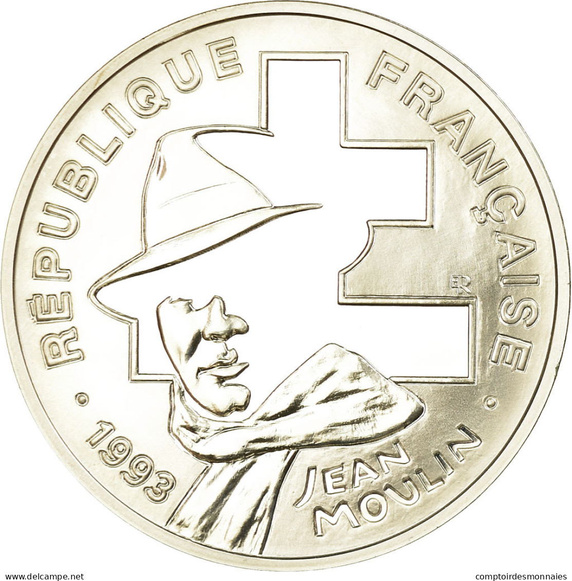 Monnaie, France, Jean Moulin, 100 Francs, 1993, BE, FDC, Argent, Gadoury:C39 - N. 100 Francs