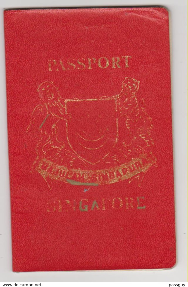 SINGAPORE Passport 1977 Passeport SINGAPOUR – Reisepaß - Documenti Storici