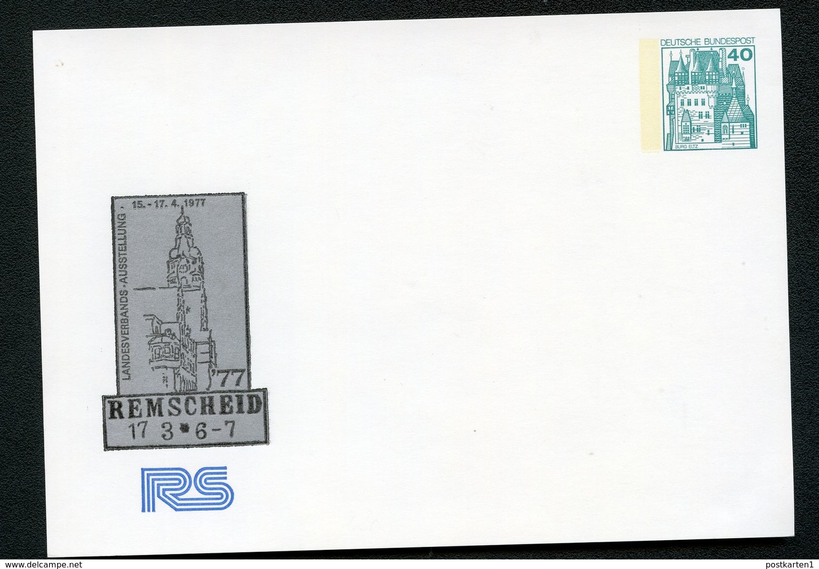 Bund PP100 D2/033 REMSCHEID RATHAUS 1977 - Cartes Postales Privées - Neuves
