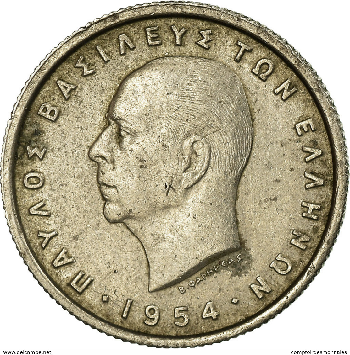 Monnaie, Grèce, Paul I, 50 Lepta, 1954, TTB, Copper-nickel, KM:80 - Slowakei