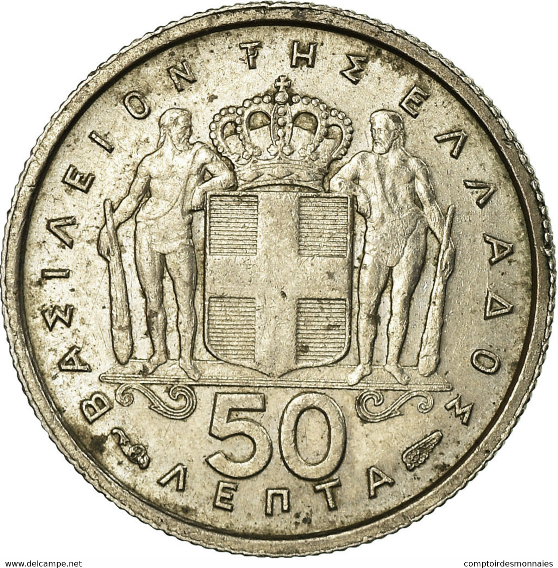 Monnaie, Grèce, Paul I, 50 Lepta, 1954, TTB, Copper-nickel, KM:80 - Slovakia