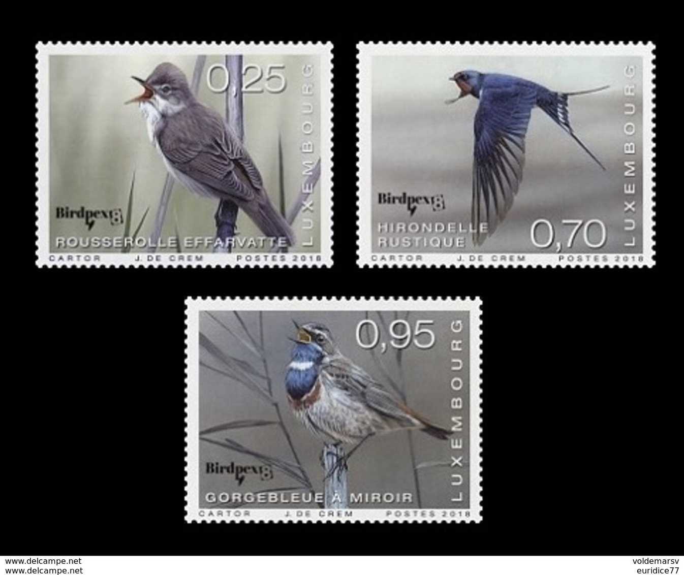 Luxembourg 2018 - Rare Birds Stamp Set Mnh - Ongebruikt