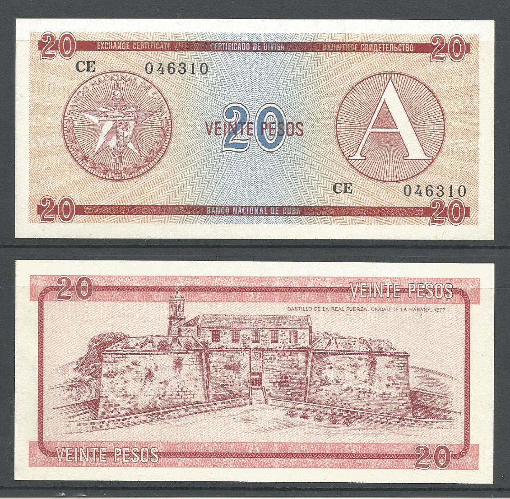 CUBA 20 PESOS (A) 1985 UNC!!! - Cuba