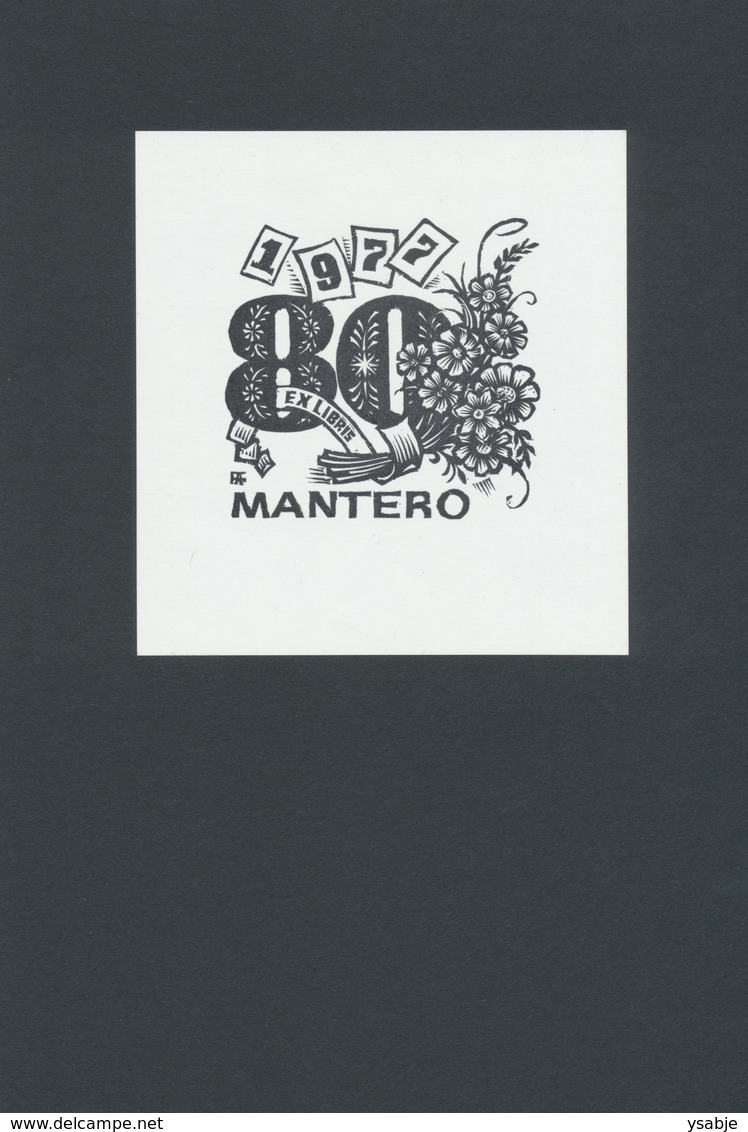Ex Libris Mantero 1977 - Antal Fery (1908-1994) - Bookplates