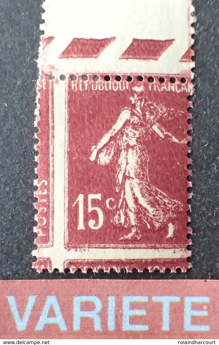 R1189/550 - 1926 - TYPE SEMEUSE CAMEE - N°189 (I) NEUF* BdF (petit Défaut) - VARIETE ➤➤➤ Piquage En Croix - Neufs
