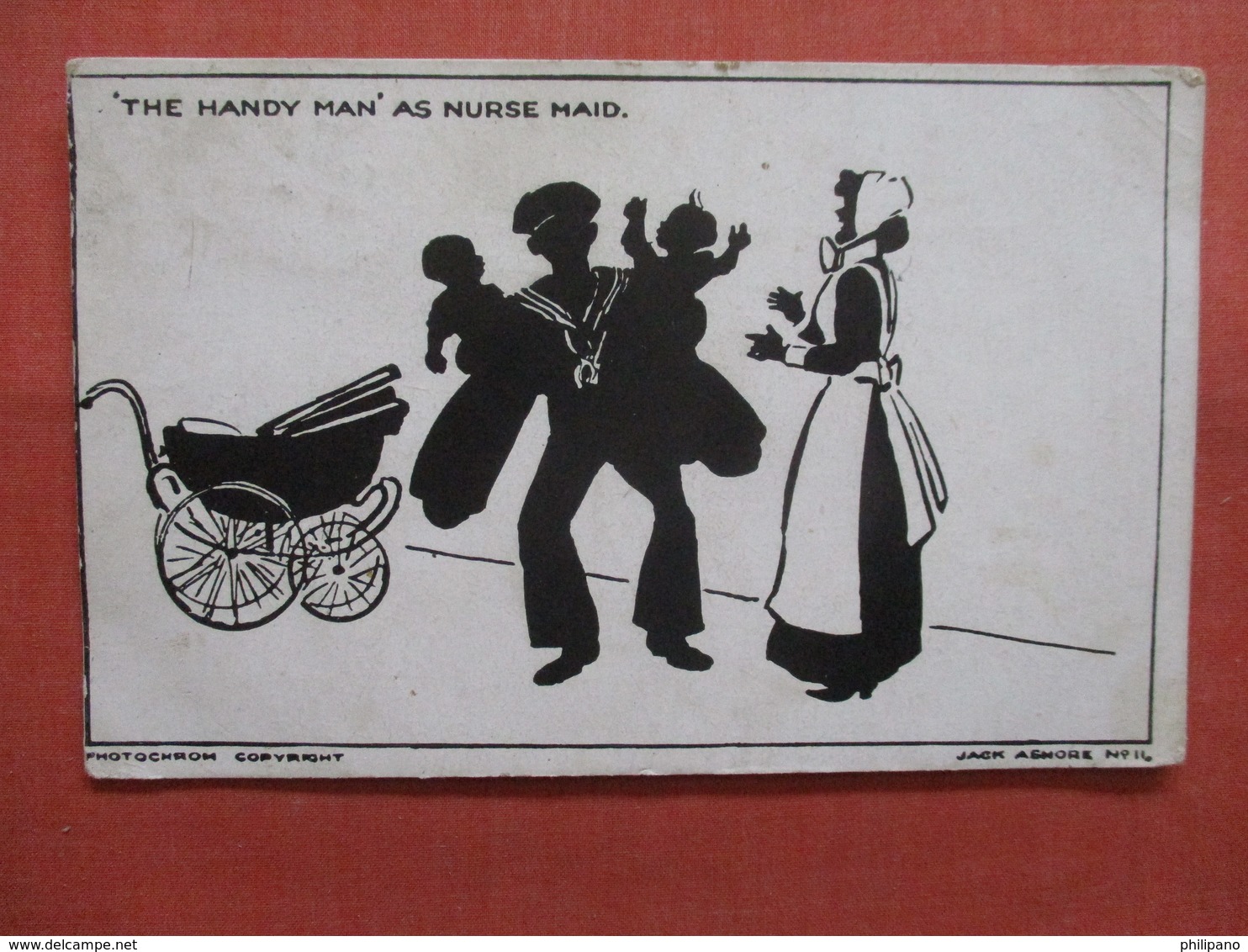 The Handy Man  As Nurse Maid    Ref 3839 - Silhouette - Scissor-type