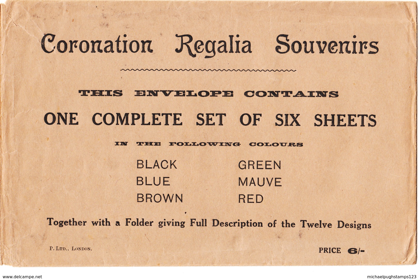 G.B. / 1937 Coronation Regalia Souvenirs - Unclassified