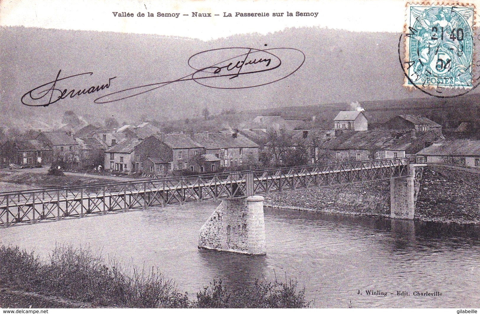 08 - Ardennes -  NAUX  - La Passerelle Sur La Semoy - Altri & Non Classificati