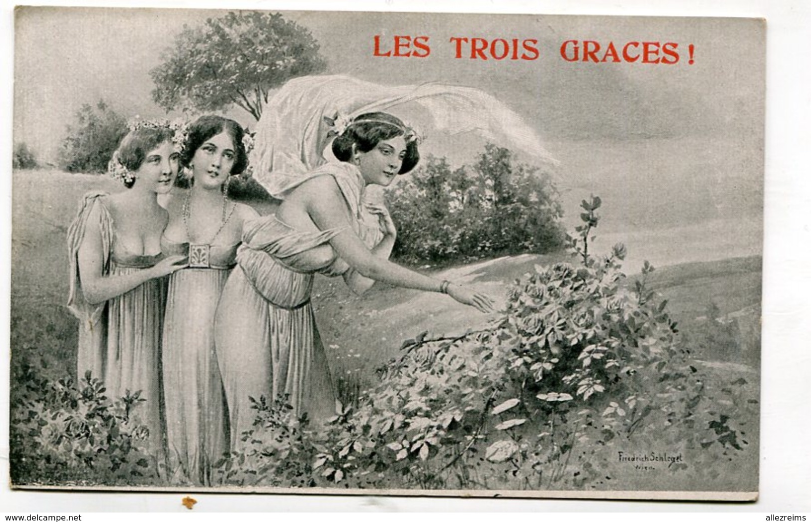 CPA  Fantaisie : Les Trois Graces Pub Dardoize Et Dulin à Châlons Sur Marne     A   VOIR  !!!!!!! - Femmes