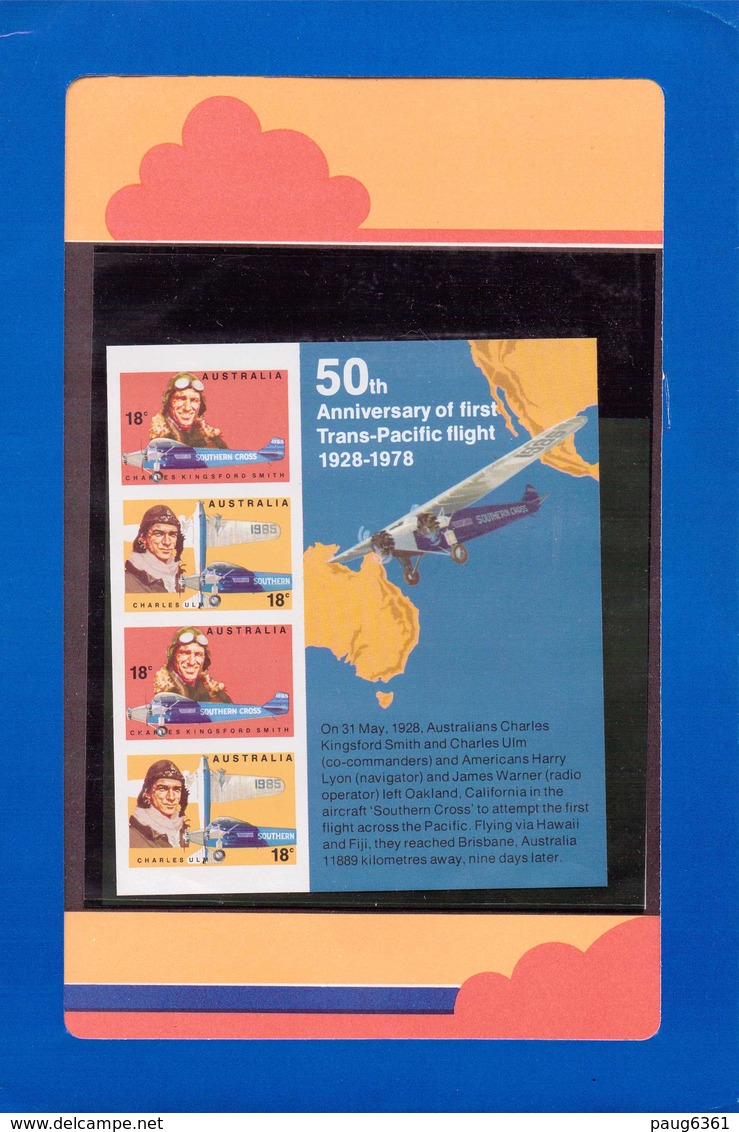 AUSTRALIE 1978 PACK DE PRESENTATION AVIATEURS  Yvert N°B5  NEUF MNH** - Presentation Packs