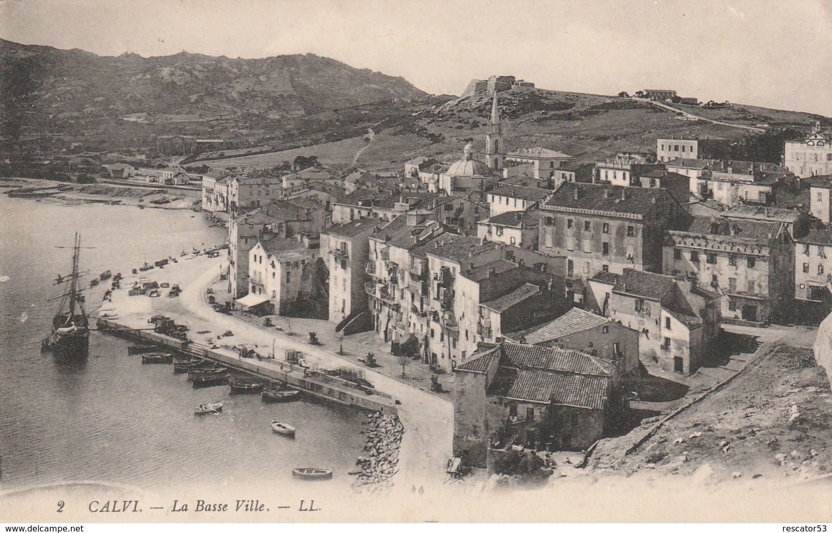 Rare Cpa Calvi La Basse Ville - Calvi