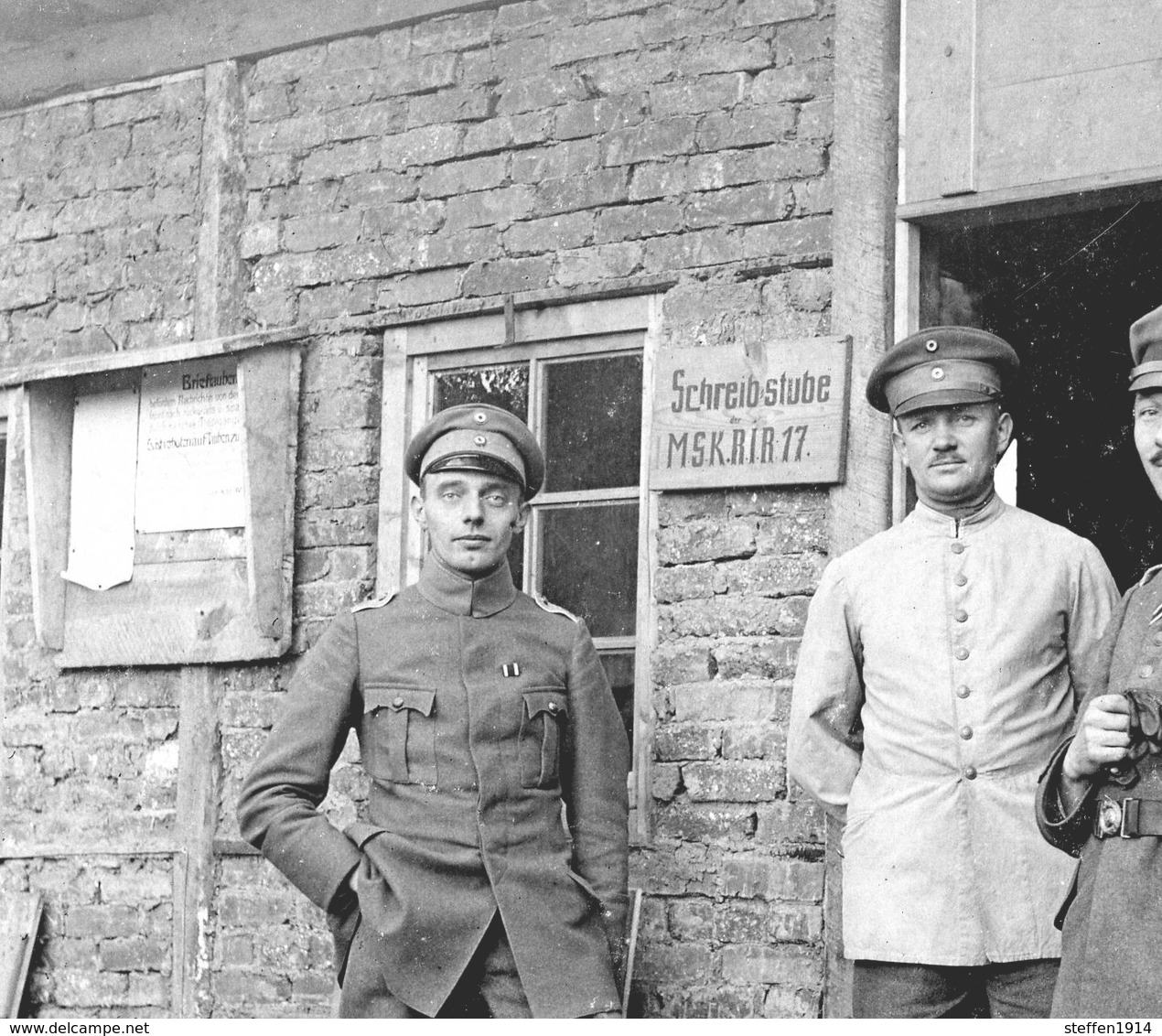 Poststelle Brieftauben Deutscher Soldat Offiziere - Grabendolch Hirschfänger - Frankreich   -carte   Photo-1914-1918 WWI - Guerra 1914-18