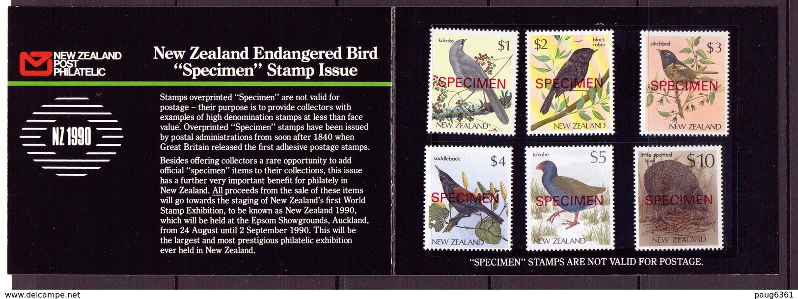 NOUVELLE-ZELANDE 1980 PACK DE PRESENTATION SPECIMEN OISEAUX  Yvert N° NEUF MNH** - Presentation Packs