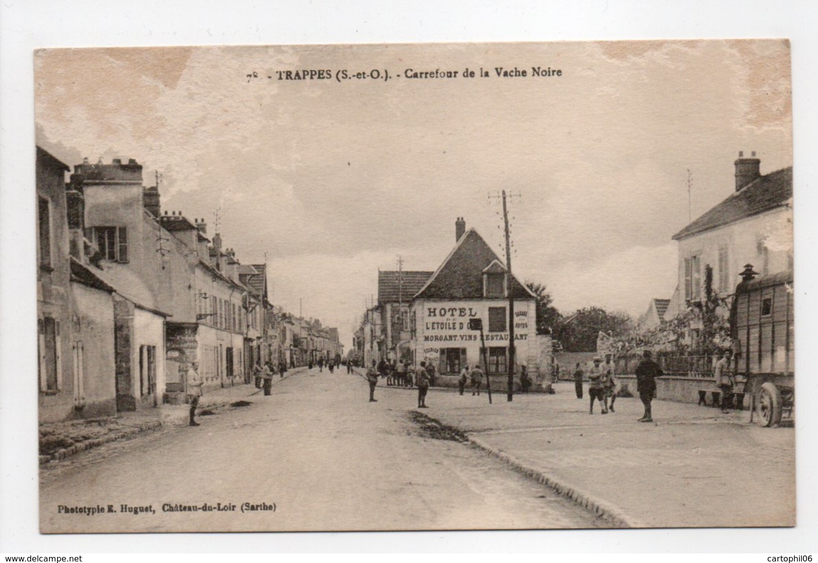 - CPA TRAPPES (78) - Carrefour De La Vache Noire 1918 (HOTEL DE L'ETOILE D'OR) - Photo Huguet N° 78 - - Trappes