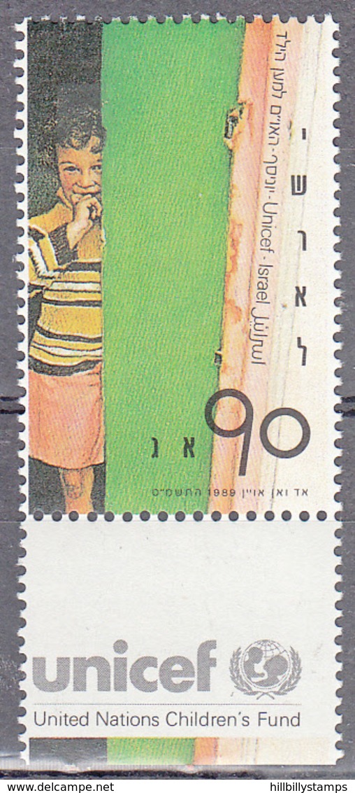 ISRAEL    SCOTT NO  1022   MNH    YEAR  1989   WITH TABS - Nuevos (con Tab)