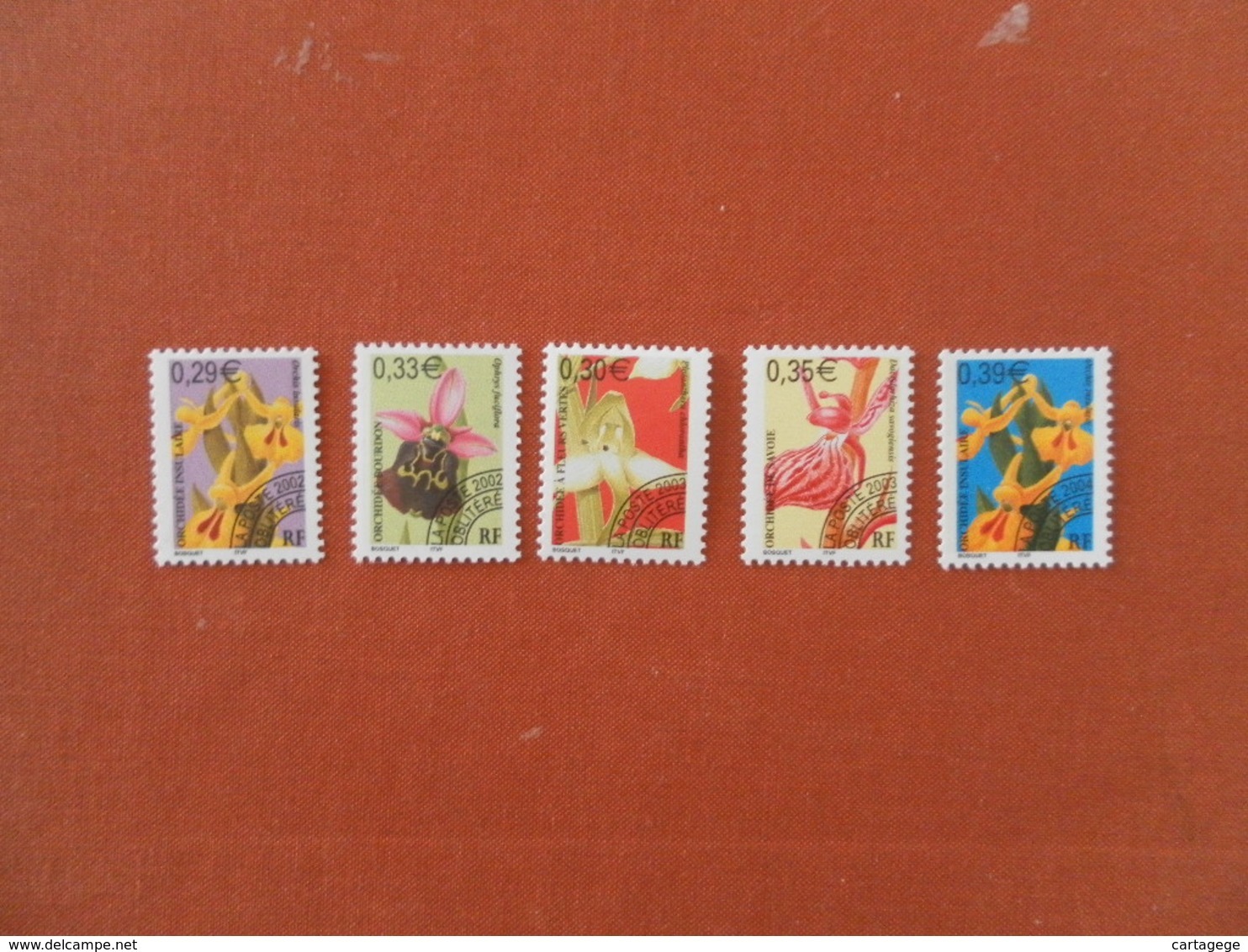 FRANCE YTPR244/248 ORCHIDEES 5 TIMBRES** - 1989-2008