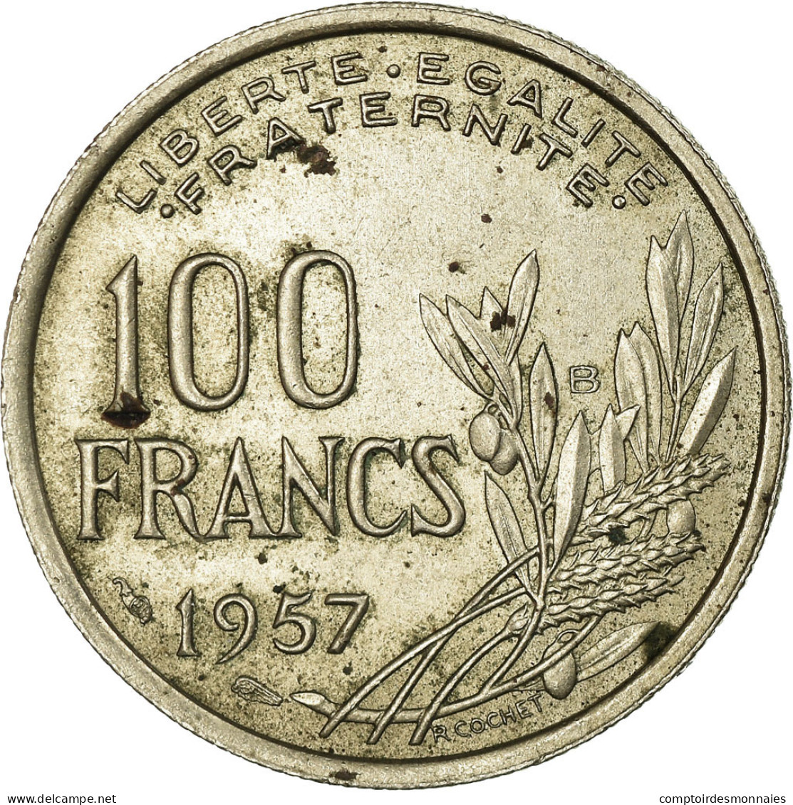 Monnaie, France, Cochet, 100 Francs, 1957, TB+, Copper-nickel, Gadoury:897 - N. 100 Francs