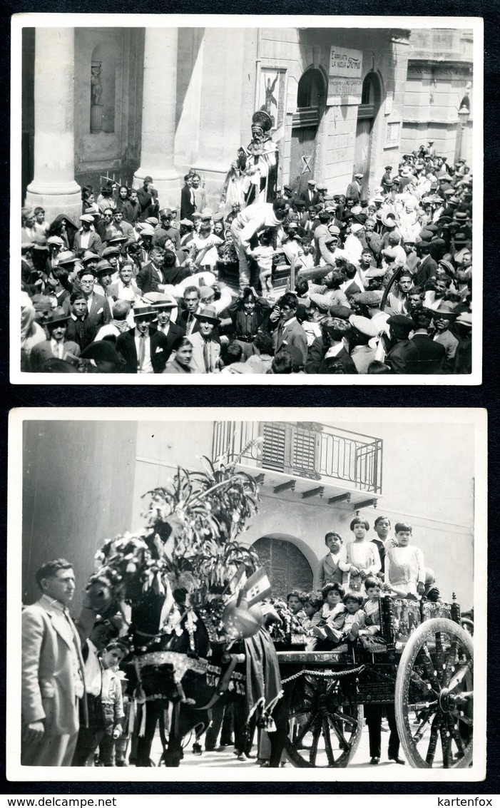 Foto, Akrigent, 8.7.1929, 7 Stück, Santo Calogero, Girgenti, Sizilien, 105 Mm X 80 Mm - Agrigento