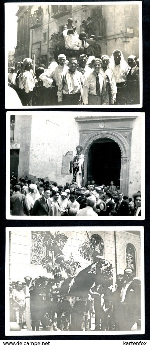 Foto, Akrigent, 8.7.1929, 7 Stück, Santo Calogero, Girgenti, Sizilien, 105 Mm X 80 Mm - Agrigento