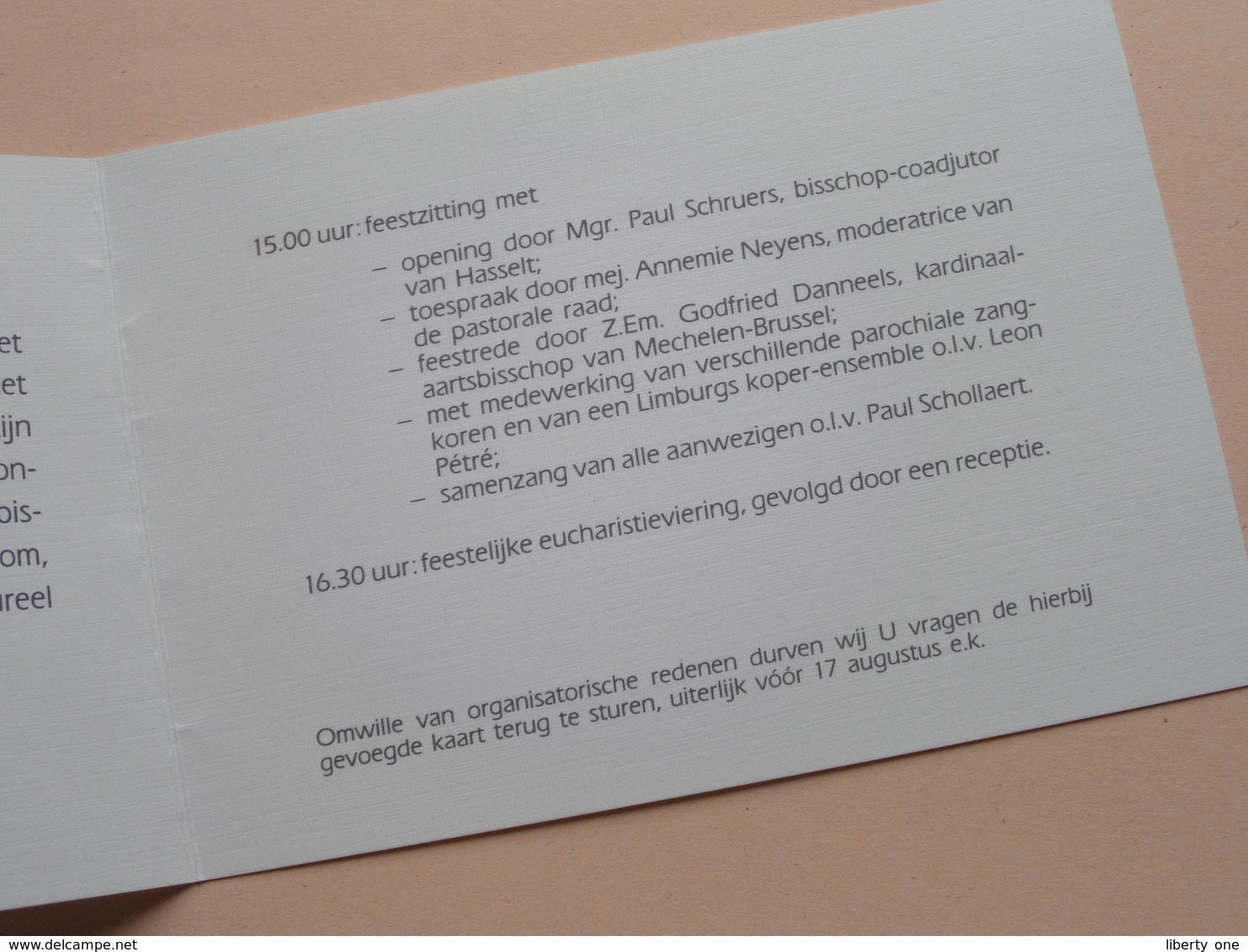 3 X BISSCHOPSWIJDING ( Anno 1962 ) En JUBILEUM (1987) Van J. M. HEUSCHEN > Hasselt / Luik / Druas ( Voir Photos Svp )! - Religion & Esotericism