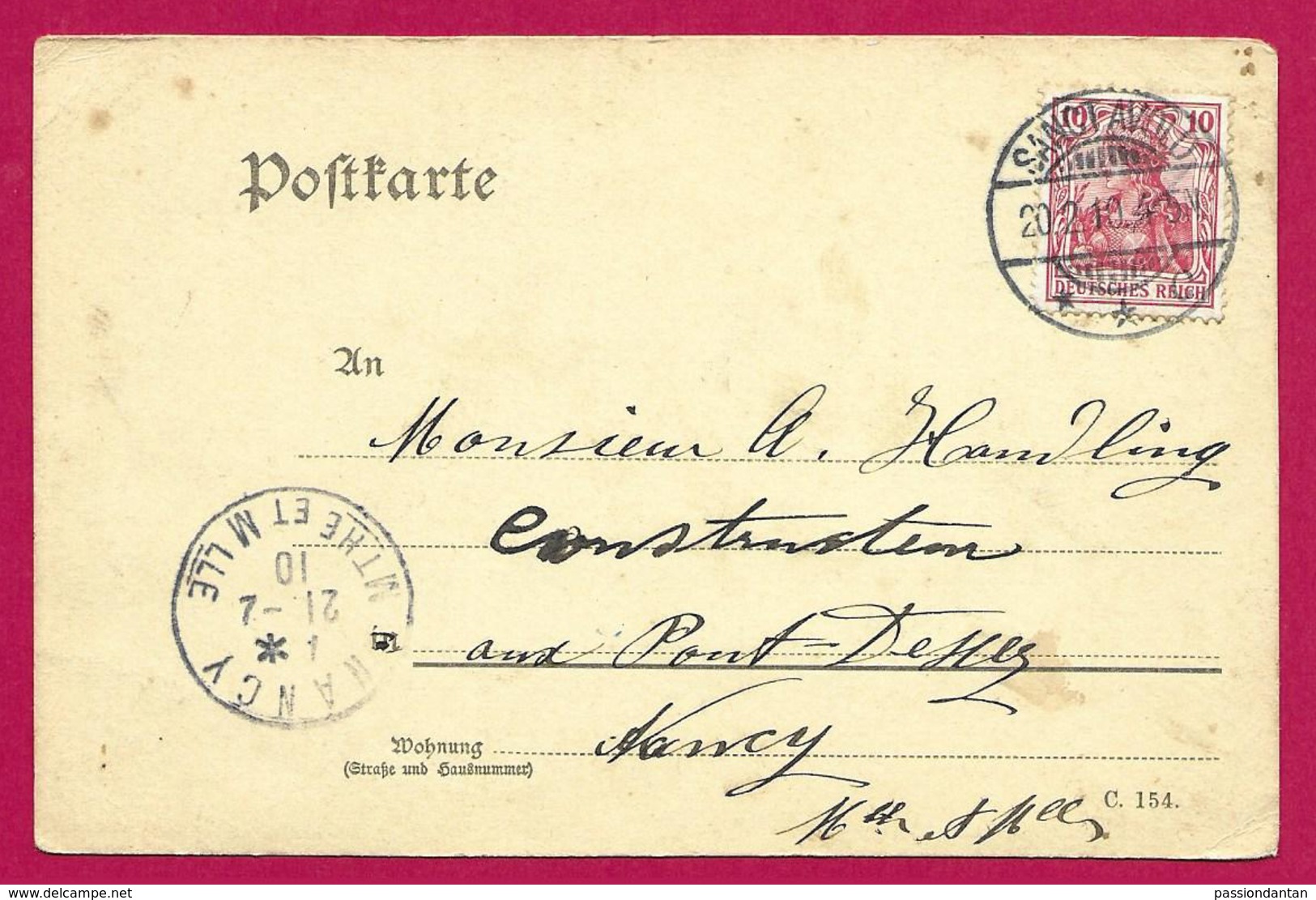 Écrit Postal Daté De 1910 - Voyagé De Saint-Avold à Destination De Pont D'Essey - Lettres & Documents