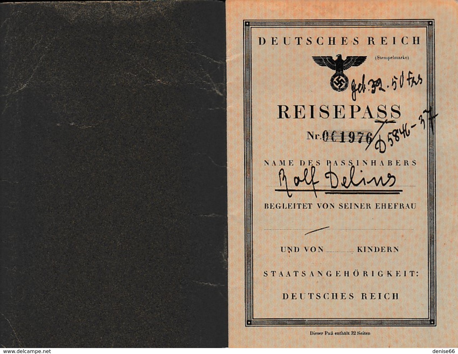 WW2 - 1937/42 - PASSEPORT ALLEMAND - Journaliste - Historische Dokumente