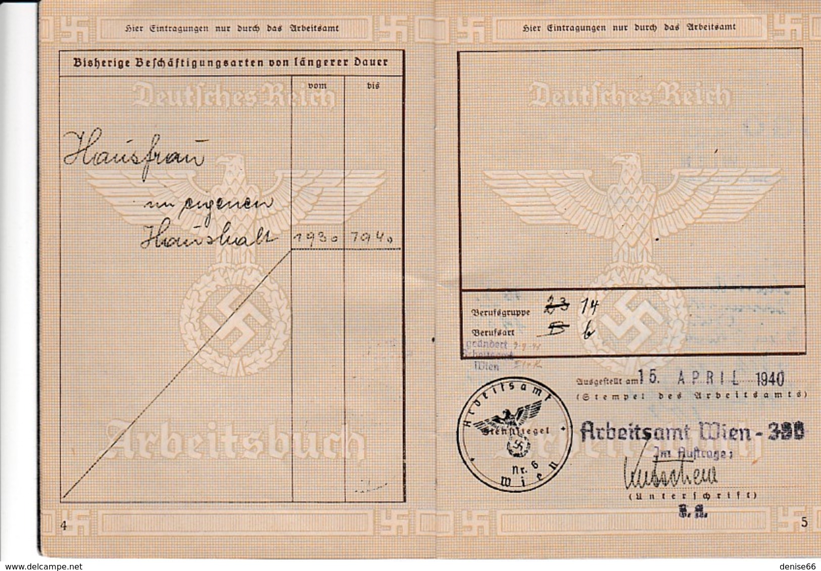 WW2 - 1937/42 - PASSEPORT ALLEMAND - Journaliste - Historische Dokumente