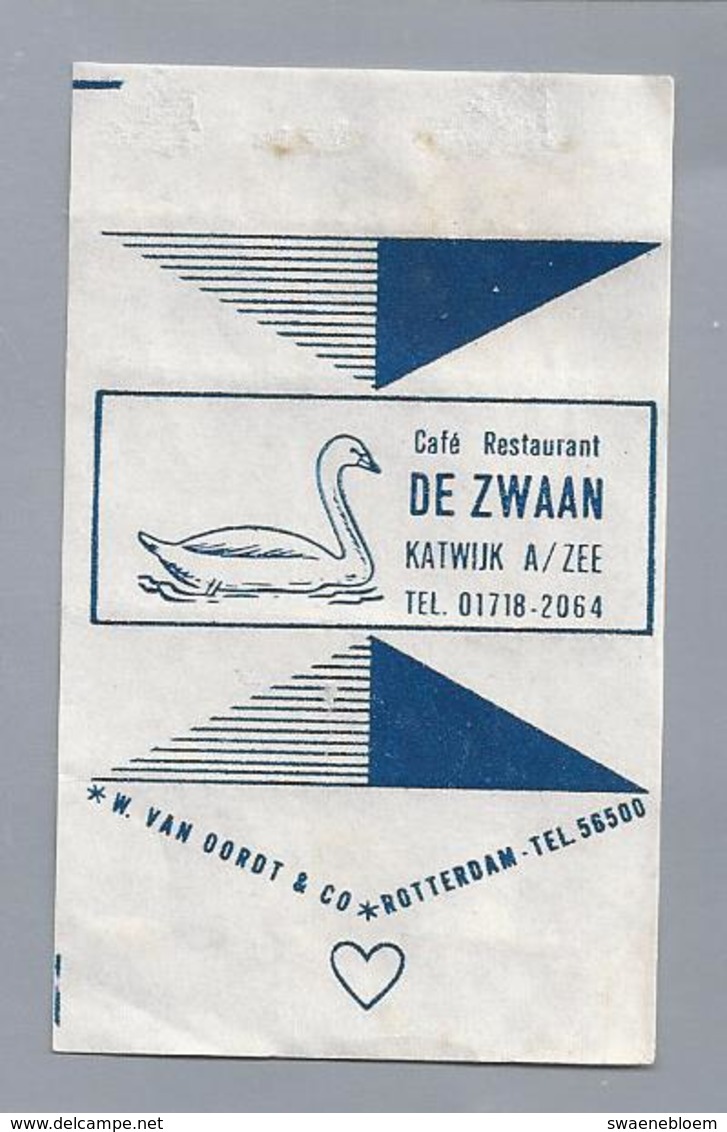 Suikerwikkel.- KATWIJK AAN ZEE. Café Restaurant - DE ZWAAN -. Suiker Sucre Zucchero Zucker Sugar - Suiker