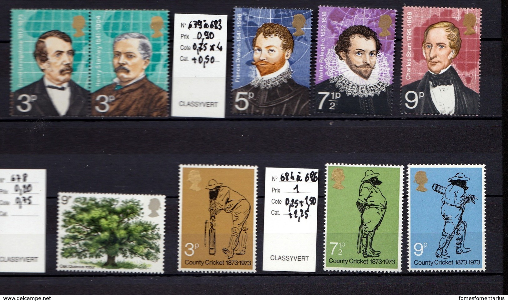 8 Timbres Neufs** N° 6798 à 685 - Nuovi