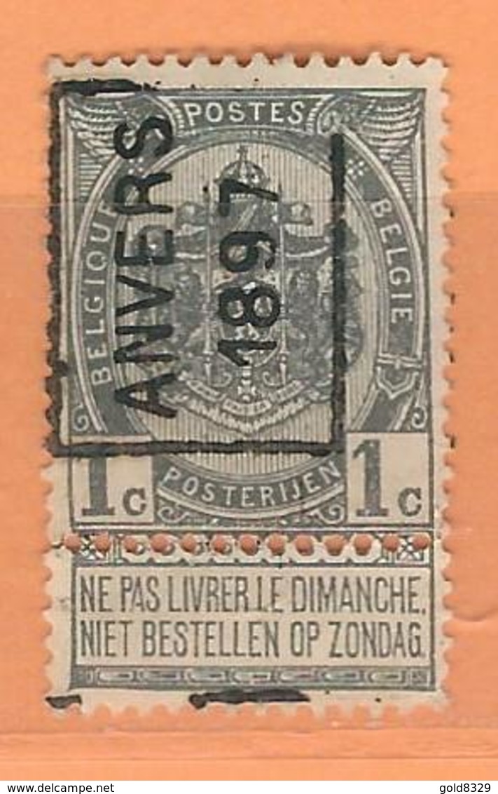 COB 53  Anvers 1897 Orientation A  Type I  (used) - Typos 1906-12 (Armoiries)