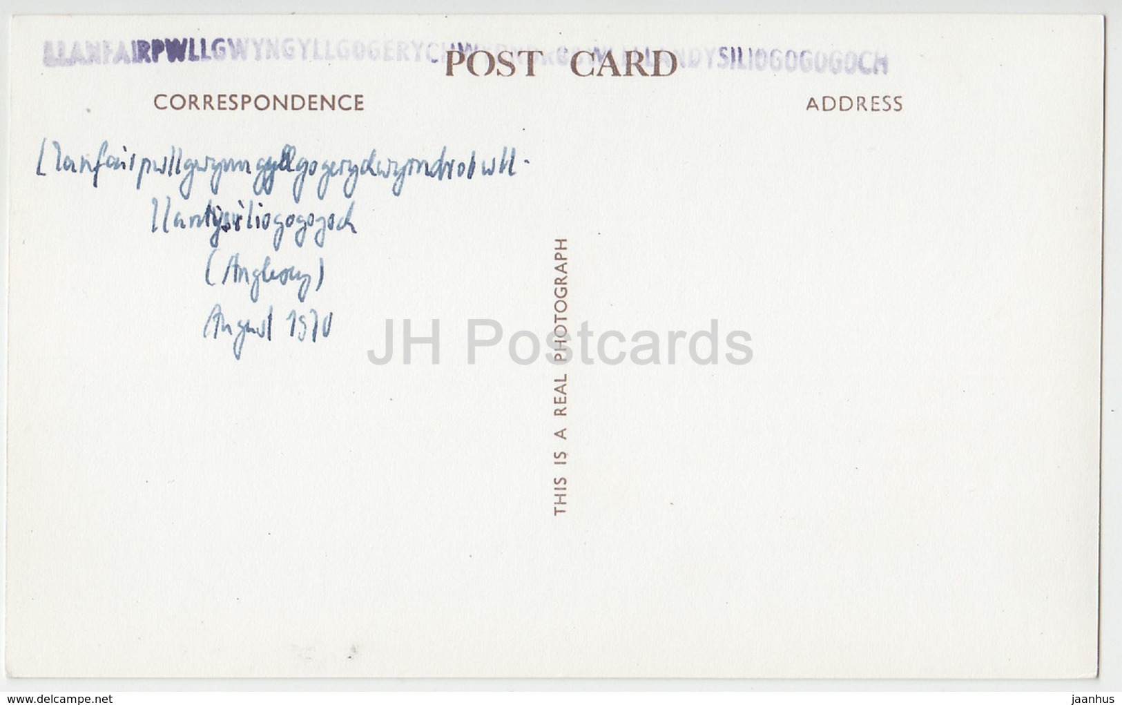 Llanfairpwllgwyngyll - Plas New-Ydd - 1970 - United Kingdom - Wales - Used - Anglesey