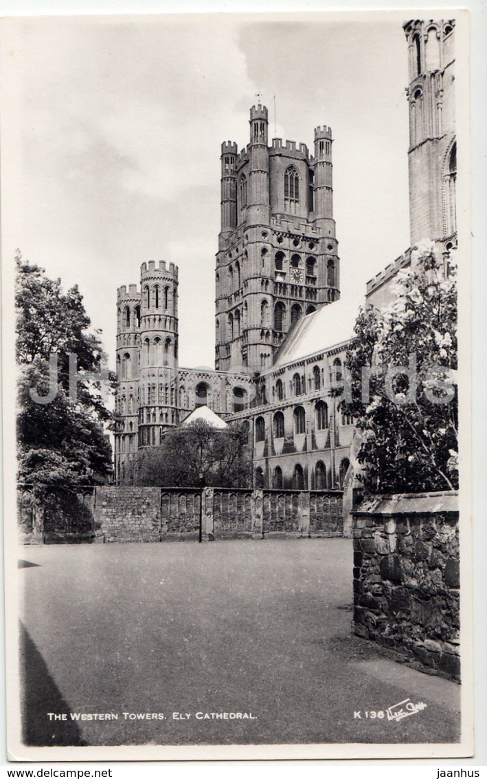 Ely Cathedral - The Western Towers - K 136 - United Kingdom - England - Unused - Ely