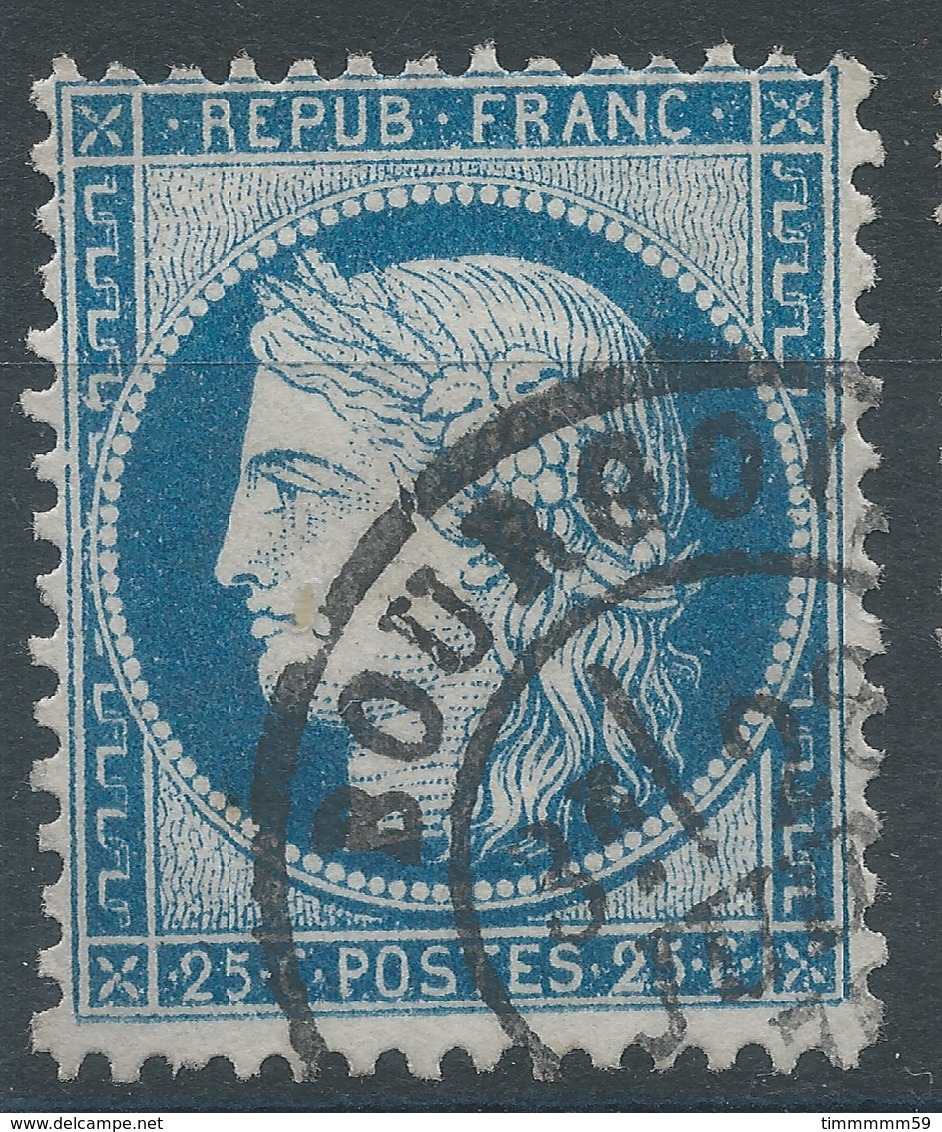 Lot N°52254  Variété/n°60, Oblit Cachet à Date De Bourgoin, Isère (37), Impréssion Recto, Verso - 1871-1875 Cérès