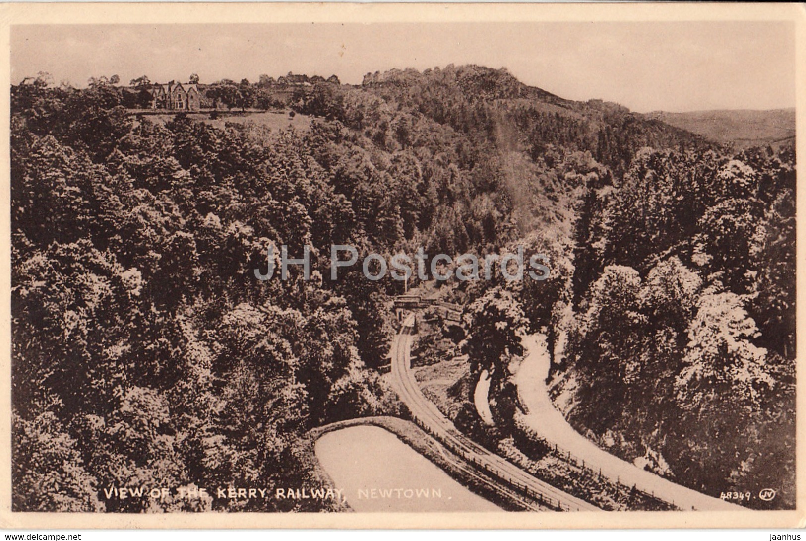 Newtown - View Of The Kerry Railway - 48349 - 1952 - United Kingdom - Wales - Used - Autres & Non Classés