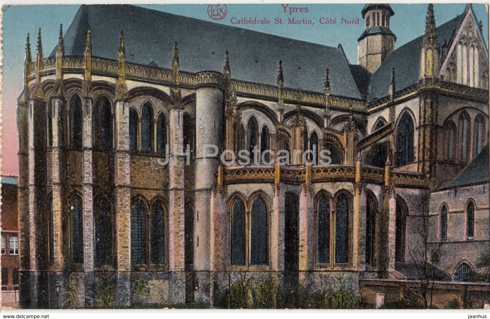 Ypres - Ieper - Cathedrale St. Martin - Cote Nord - Cathedral - Old Postcard - Belgium - Used - Ieper